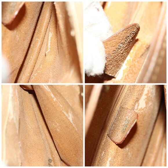 GUCCI Bamboo Hand Bag Suede Beige Gold - Picture 14 of 15